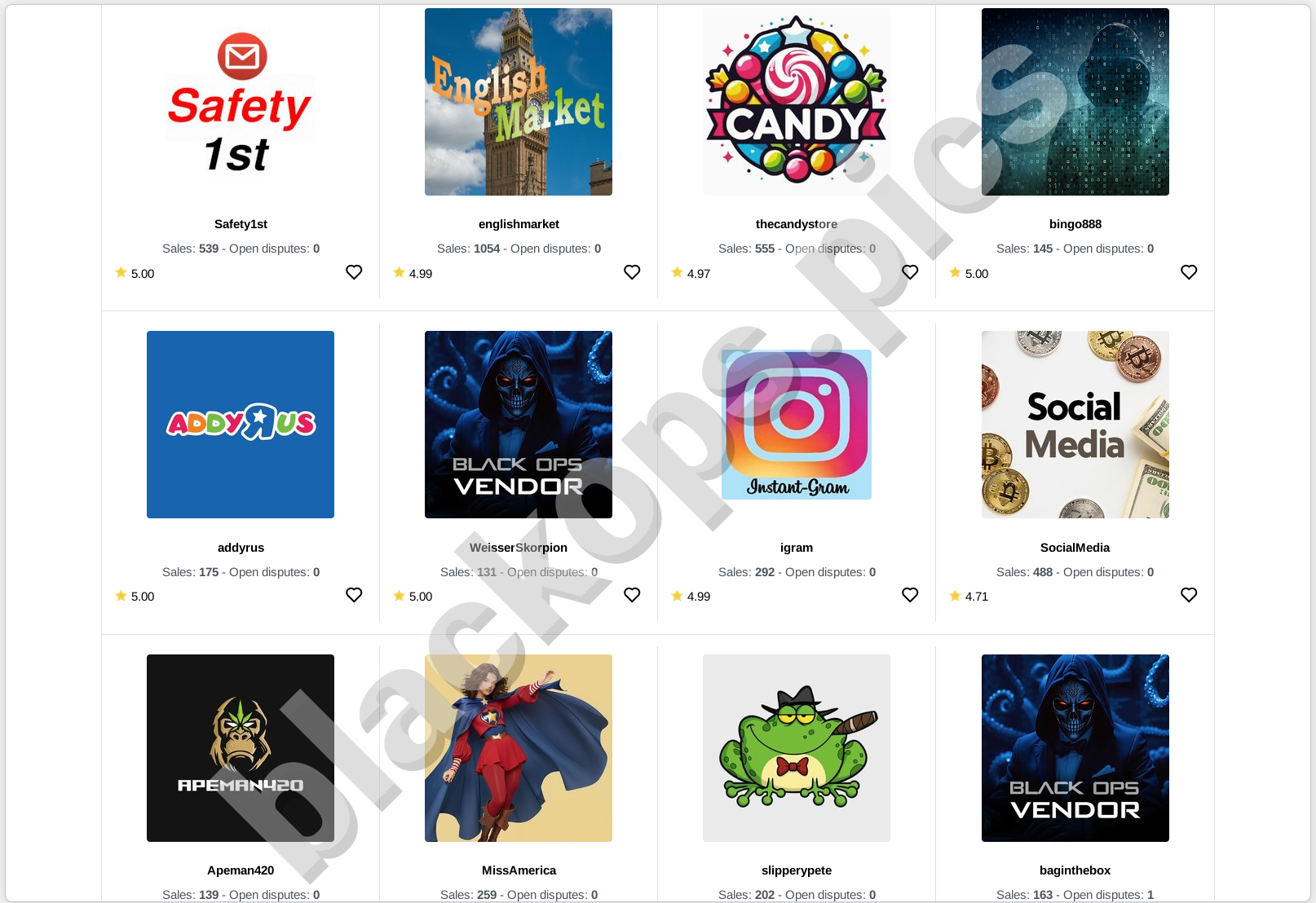 BlackOps marketplace product catalog view March 2026